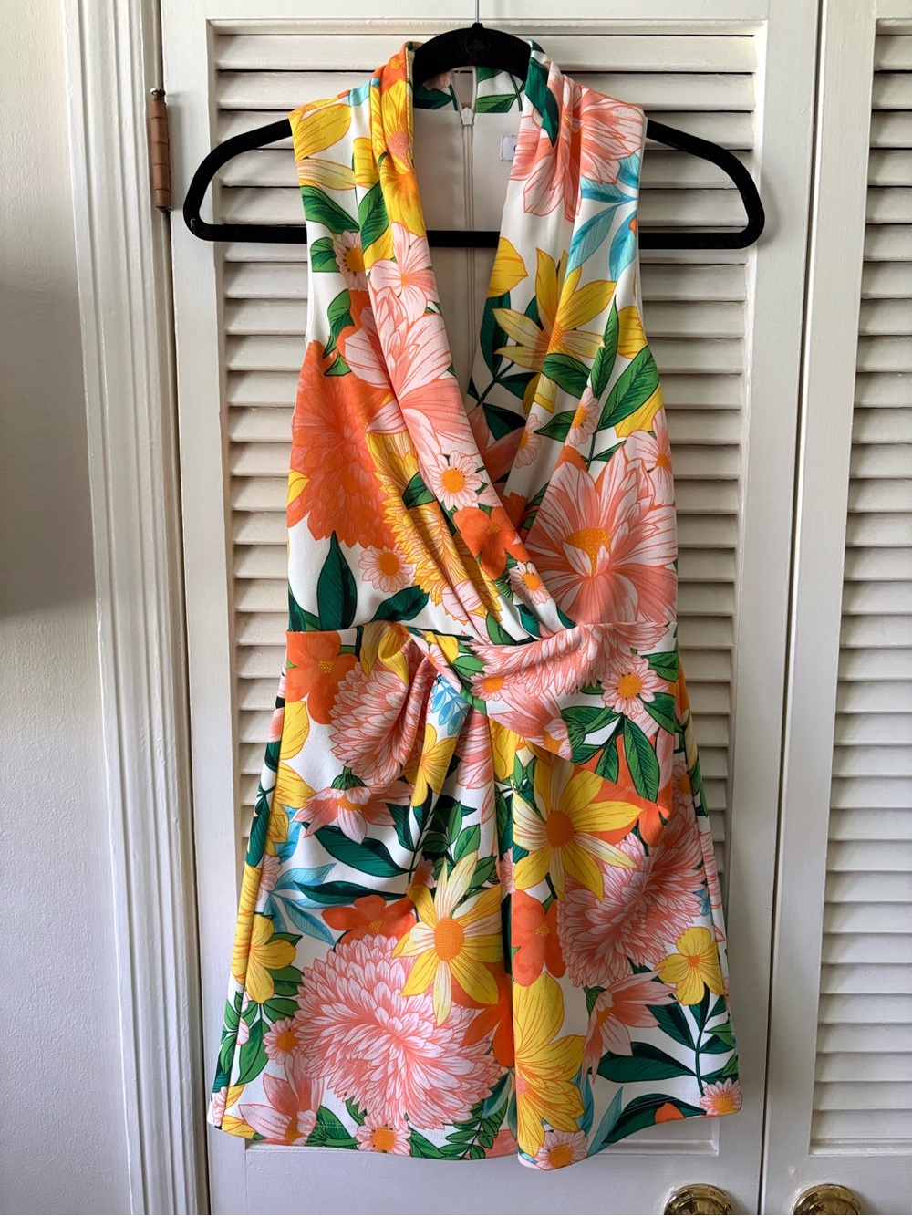 Great Jones Floral Tropical Romper with Wrap Details - Size S